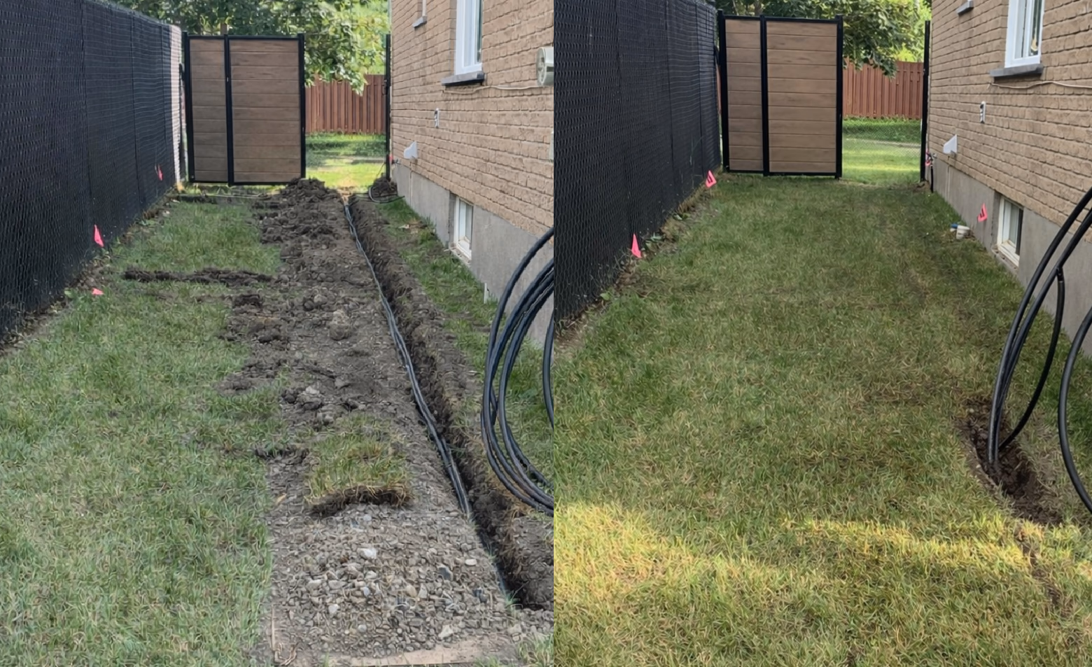 Before/After — Pierrefonds Install