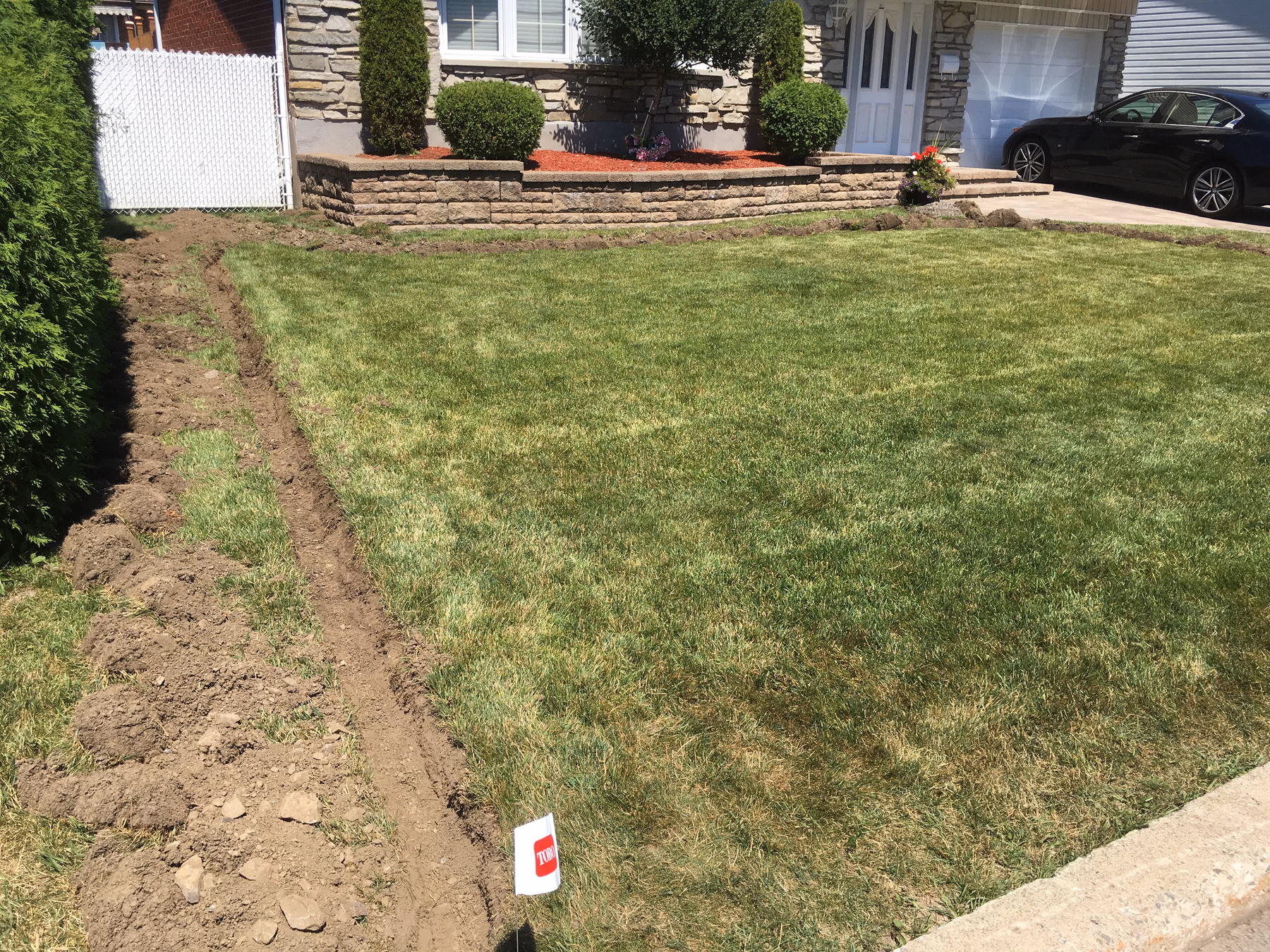 DDO Install — Front yard progress